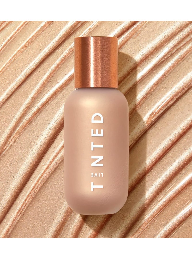 Live Tinted Hueglow Liquid Highlighter Drops - Lightweight Serum-Infused Highlighter, Non-Greasy Formula for Natural Radiance and Advanced Hydration, Golden Hour, 1.7fl oz / 50mL