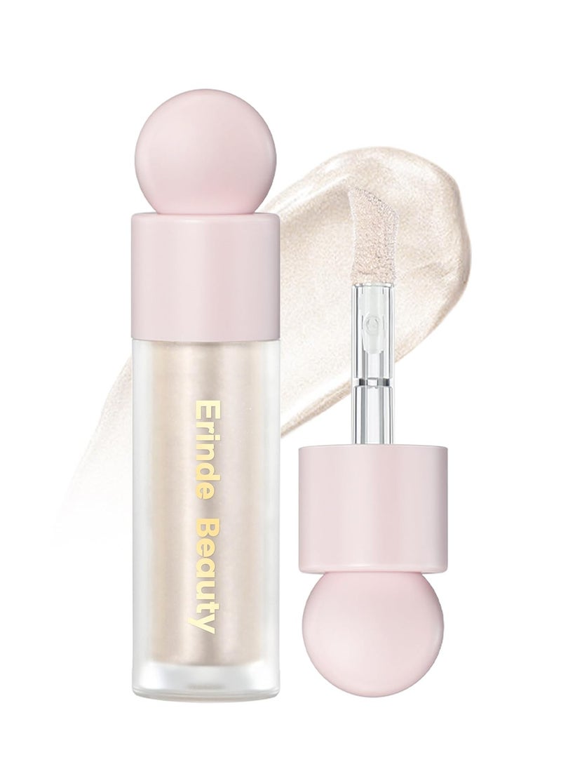 Erinde Liquid Highlighter Makeup, Face Highlighter Bronzer Makeup Stick, Natural Glossy Finish, Lightweight Blendable Silky Smooth Cream Face Illuminator Makeup, Cruelty-free, 01# MOONLIGHT