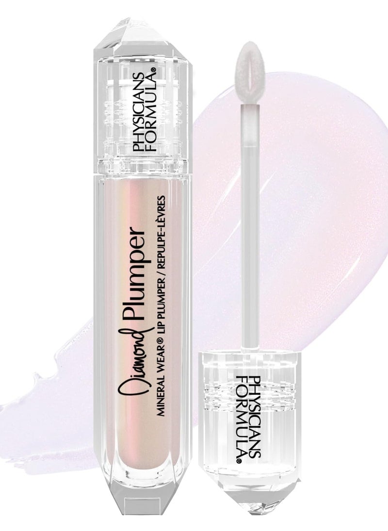 Physicians Formula Mineral Wear Diamond Lip Plumper Gloss, Dermatologist Tested, Light Pink Princess Cut