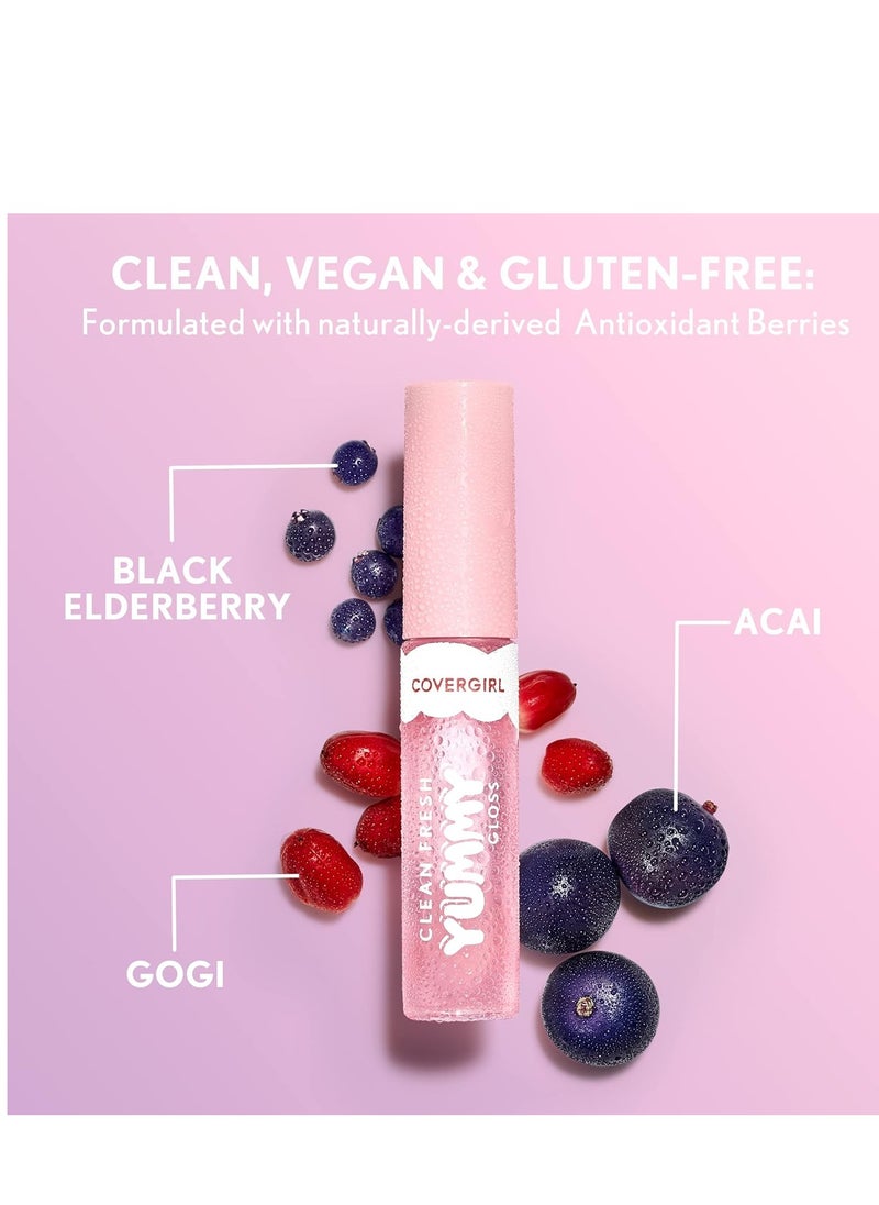 COVERGIRL Clean Fresh Yummy Gloss – Lip Gloss, Sheer, Natural Scents, Vegan Formula - Havana Good Time