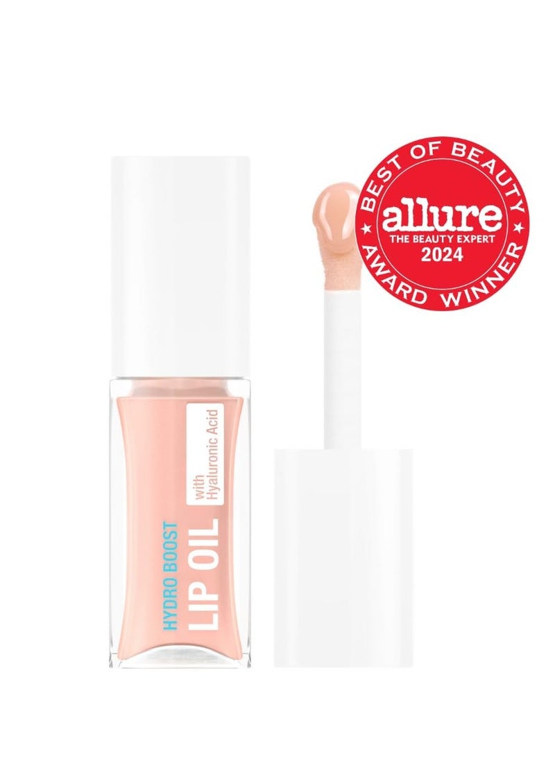 Neutrogena Hydro Boost Tinted Lip Oil with Hyaluronic Acid, glossy lip oil designed to hydrate & nourish lips while bringing out their natural color, Light Pink, .2 oz