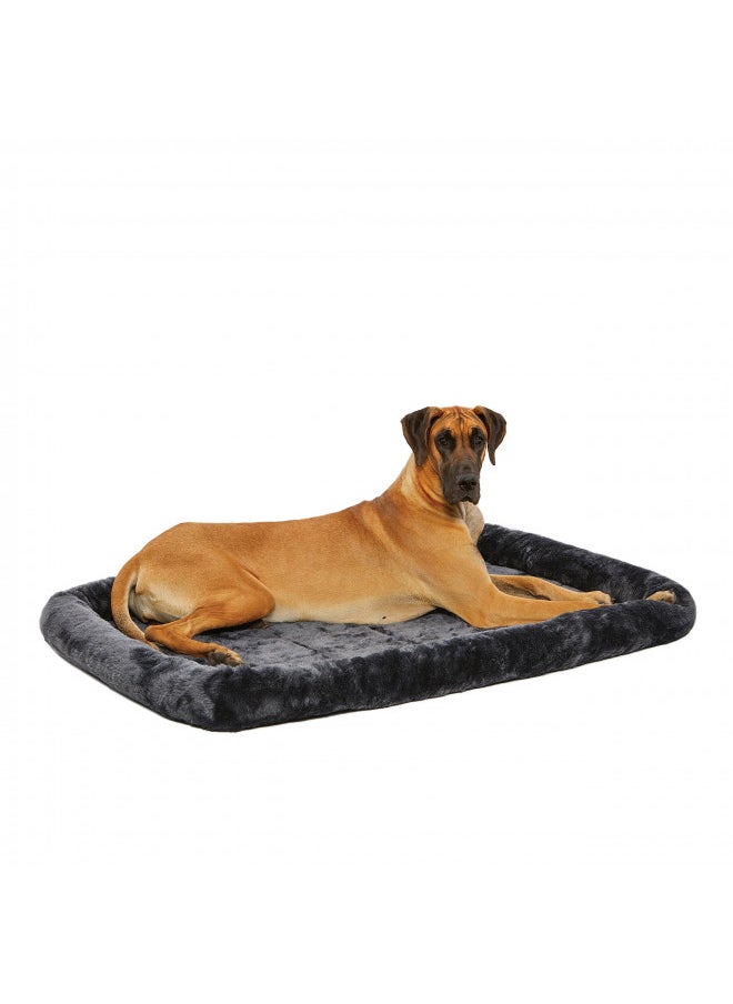MidWest Homes for Pets 54L-Inch Gray Dog Bed or Cat Bed w/ Comfortable Bolster | Ideal for Giant Dog Breeds (Great Dane / Mastiff) & Fits a 54-Inch Dog Crate