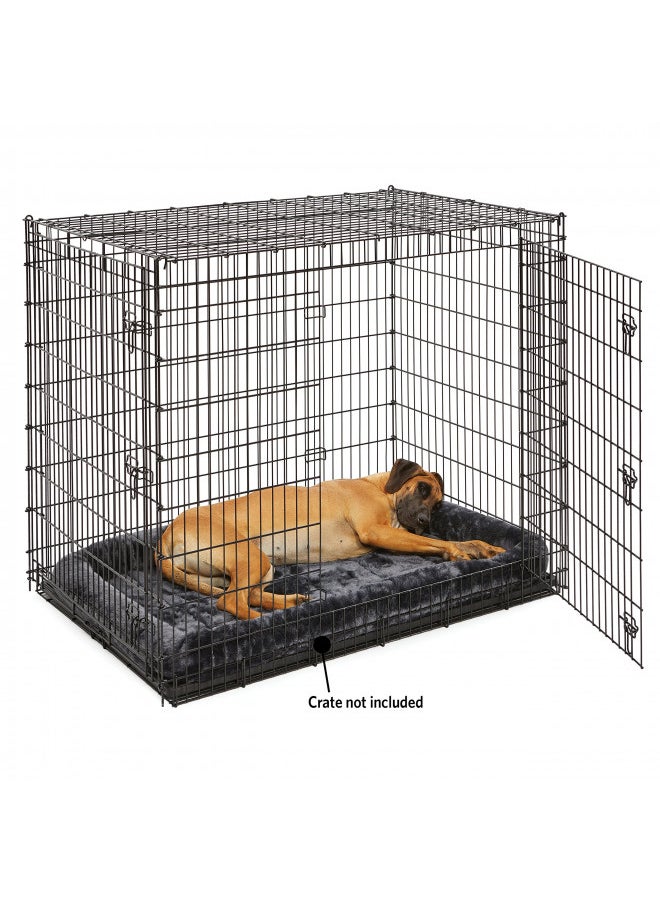 MidWest Homes for Pets 54L-Inch Gray Dog Bed or Cat Bed w/ Comfortable Bolster | Ideal for Giant Dog Breeds (Great Dane / Mastiff) & Fits a 54-Inch Dog Crate