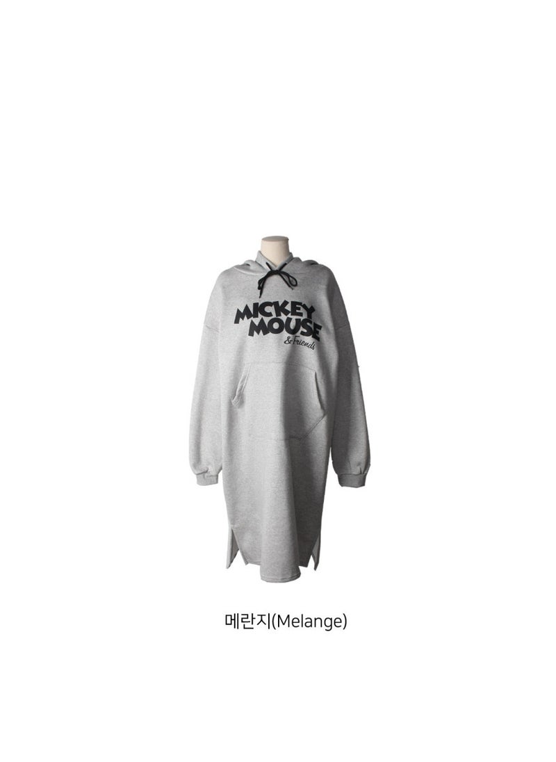 Hooded Sweatshirt Dress Mid-Length Spring 2023 Gray