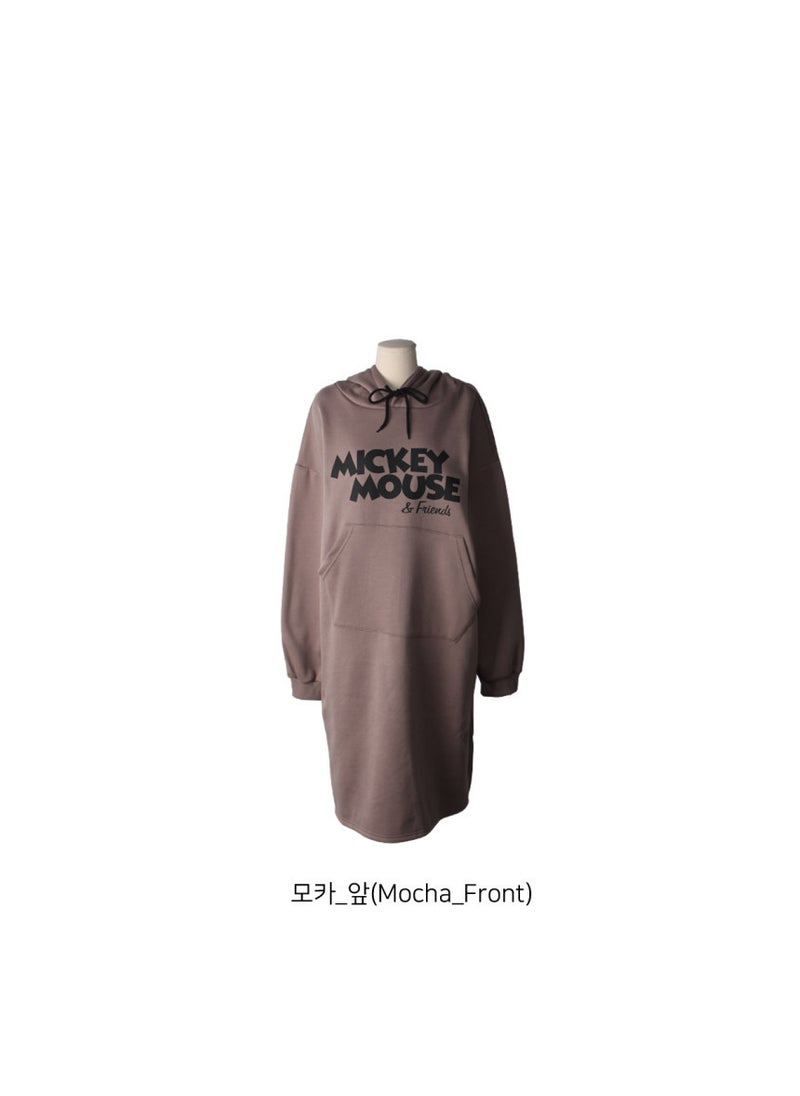 Hooded Sweatshirt Dress Mid-Length Spring 2023 Khaki