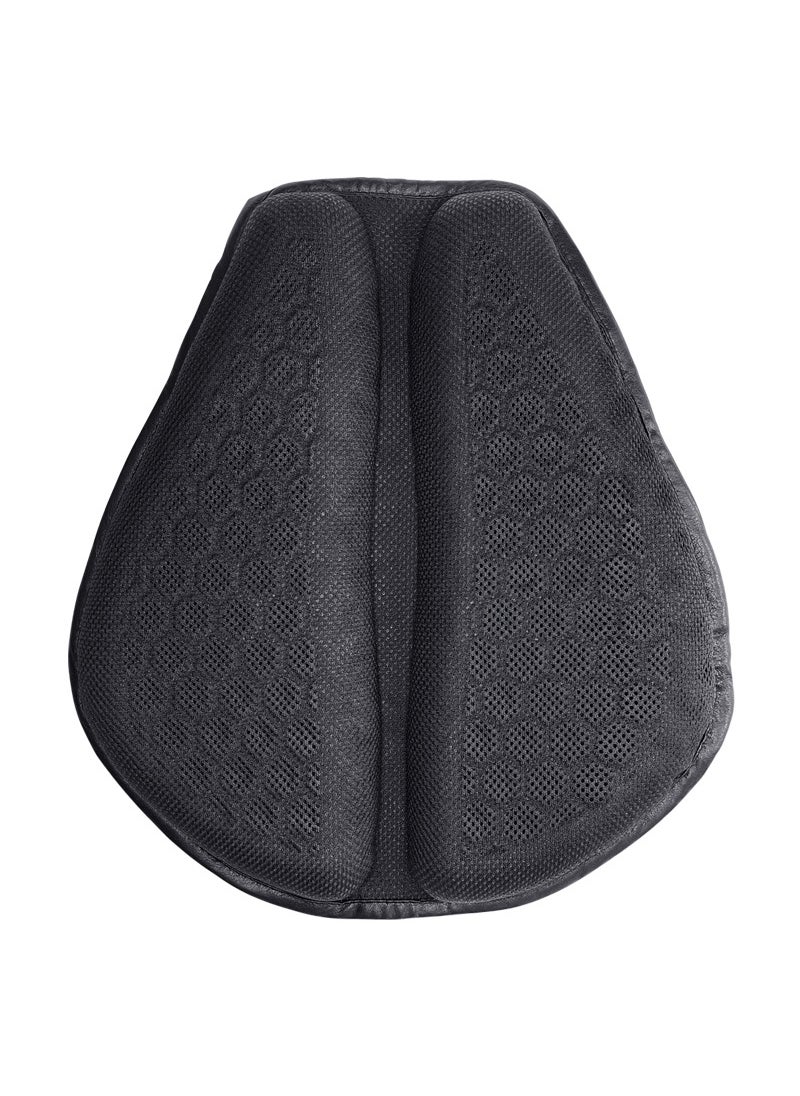 Honeycomb 3D summer heat insulation breathable motorcycle gel cushion cover electric car seat cover sunscreen four seasons universal waterproof Black