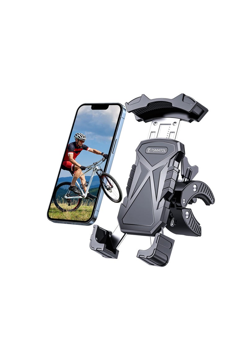 Universal Phone Holder for Bikes, Motorcycle Phone Holder, Bike Phone Mount Compatible with iPhone 14 14 Plus 14 pro max 13 13 Mini 13 Pro Max 12 for Samsung Galaxy S21 Note20 and More