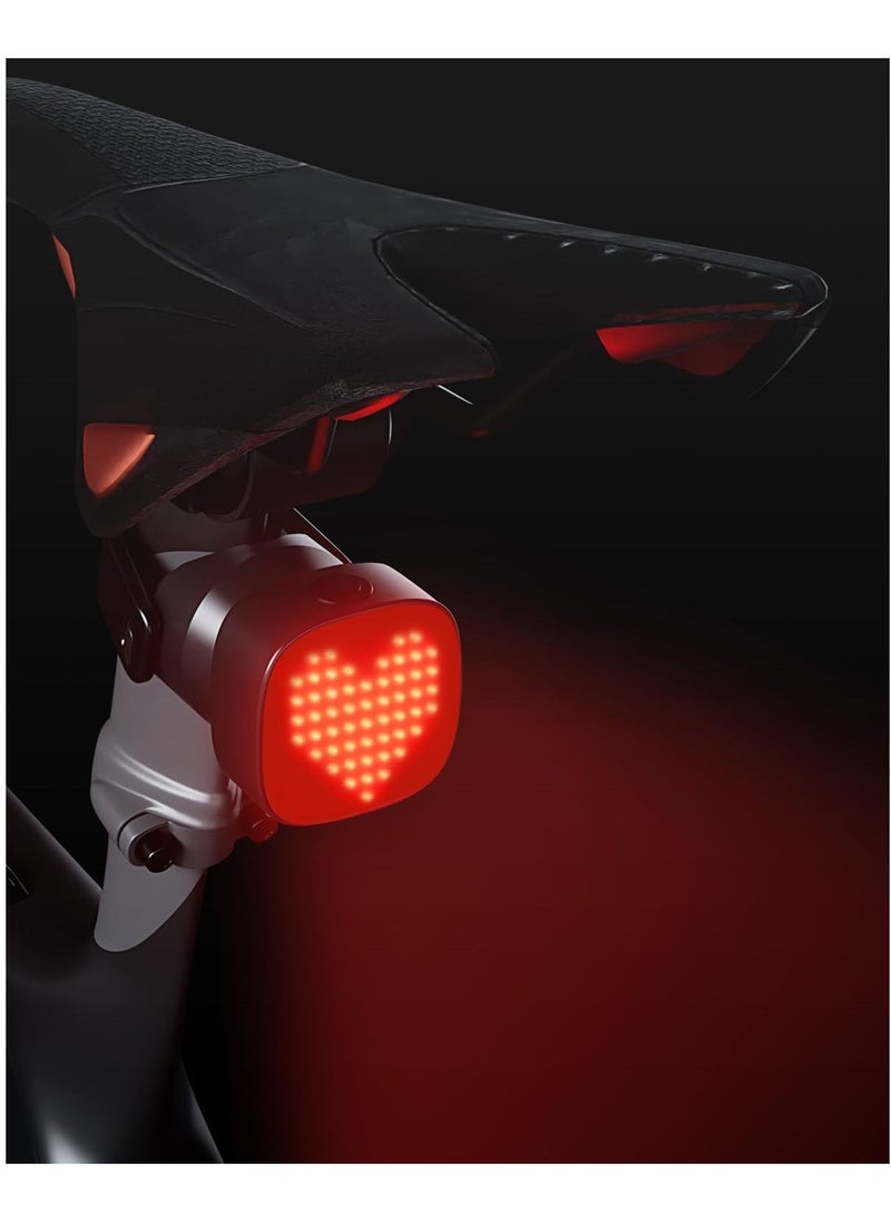 Bike Tail Light for Night Riding, USB Rechargeable, 7 Modes, Brake Sensing, IPX6 Waterproof Rear Bicycle LED Lights, AirTag Adaptor, Ideal Cycling Safety Accessories for Adults, Kids, and MTB