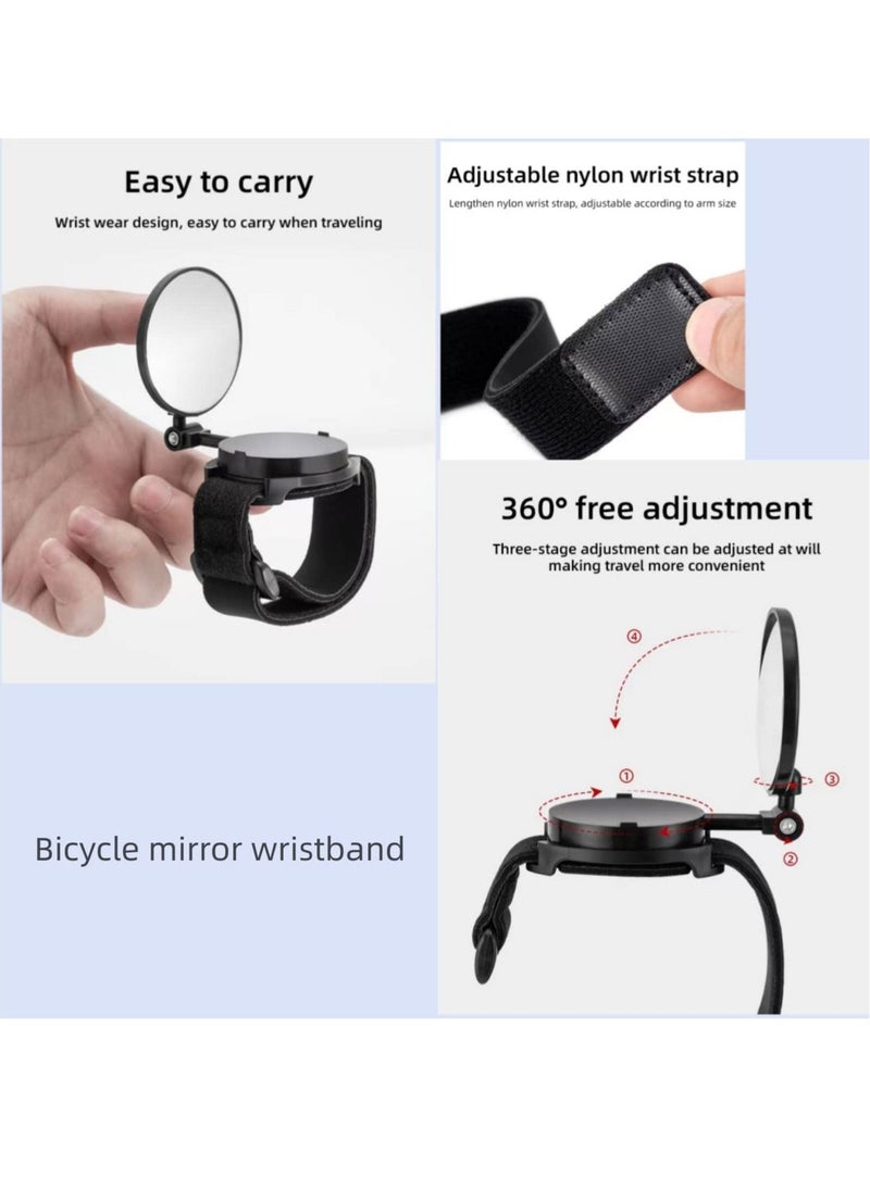 Bicycle Mirror, Cycling Rear View Mirror, Rotatable Adjustable Safe Rearview Mirror for Bicycle Mountain Bike Road Bikes