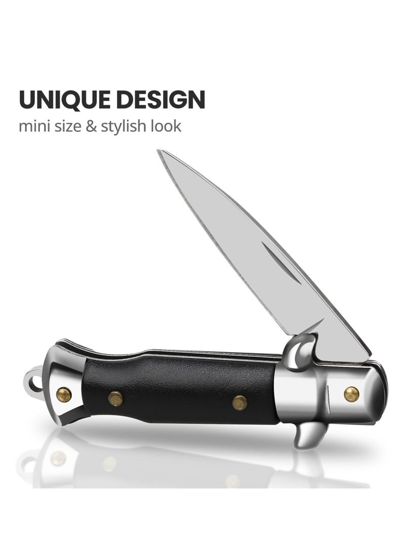 Small Pocket Knife, Cool Folding Knives Box Cutter, Mini EDC Knife with Unique Design, Little Tiny Knives for Every Day Carry, Camping, Hiking and Outdoor, Small Gift for Women Men