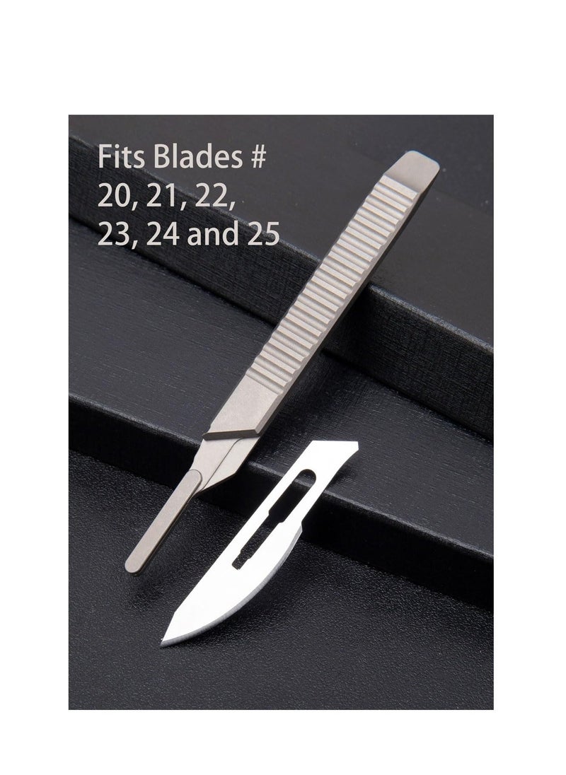 Pocket Scalpel Utility Knife, Mini Flipper Scalpel Pocket Knife with 10pcs #24 Replaceable Blade, EDC Multi-Tool Craft Knives for Box Opening, Paper Cutting, Gift for Men/Women