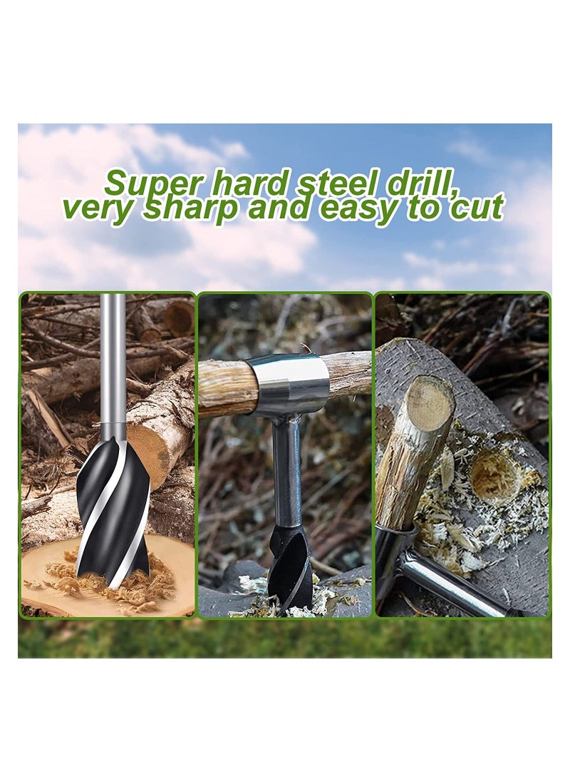 Bushcraft Gear for Survival, Bushcraft Gear and Manual Auger, Manual Hole Maker for Camping and Outdoor Backpacking Gear