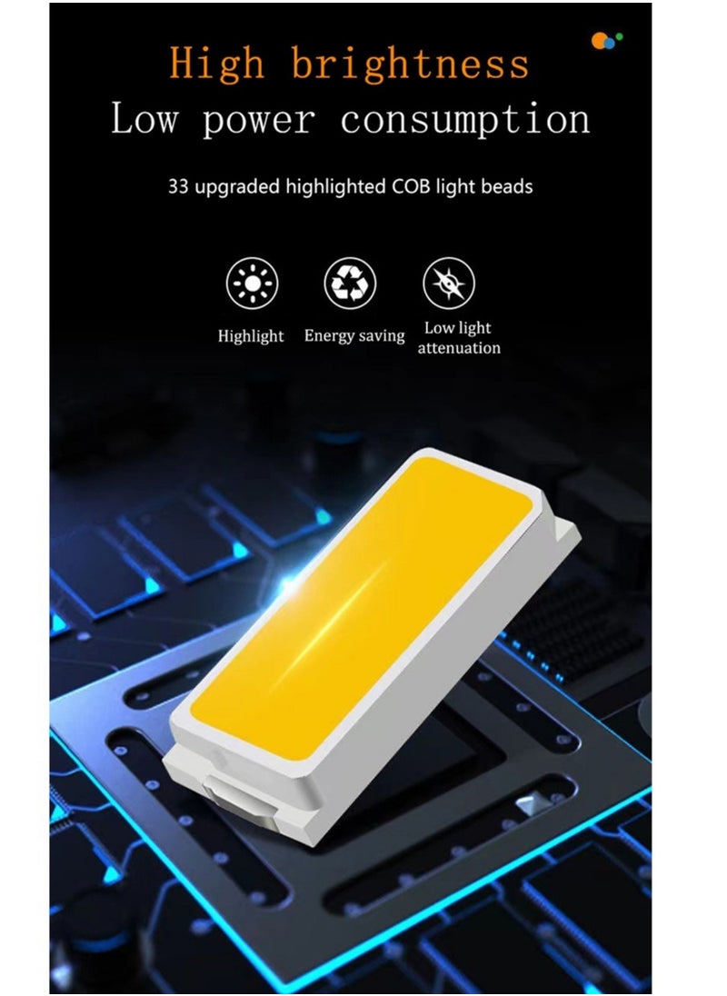 Super Bright Solar COB Camping Lantern Waterproof Work Light with 6 Gear COB LED USB Rechargeable Flashlight 800 Lumens