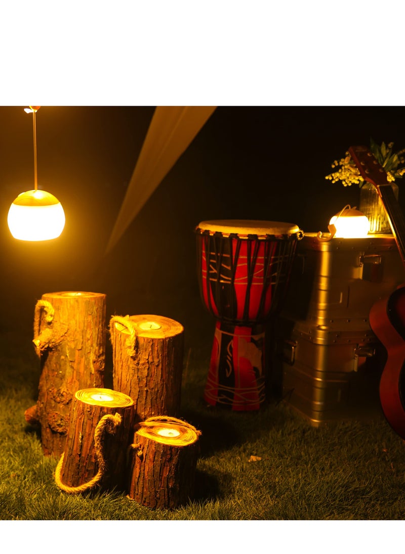Rechargeable Camping Lantern, 4 Light Modes LED Camping Lantern with Hanging Hook Silicone Rechargeable Camping Light Battery Operated Waterproof Tent Light for Patio Garden Party Hiking