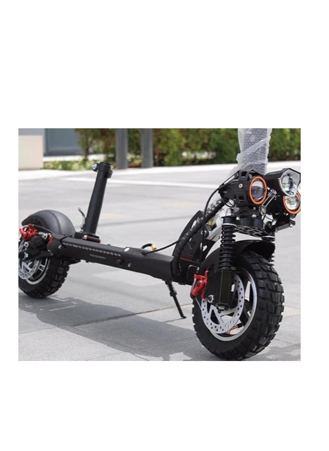 E10-scooter for Adult Foldable Speedy with LED Light and 50Km Mileage 800Watts Full Foldable 48V 10Ah Improved (1000wh) 50Km Speed Include Anti-Theft RC and Free vest, helmet and lock