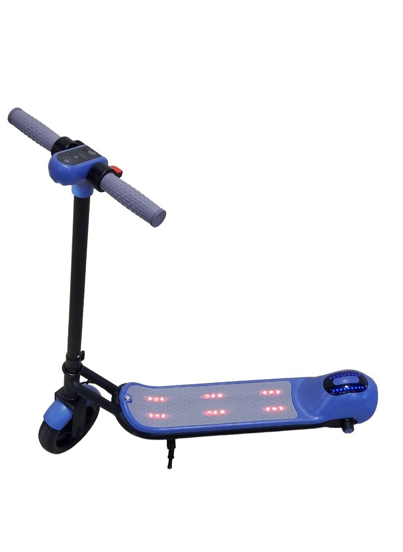 SF 888 Model Electric Scooter, 350W Motor, 24V 4.5Ah Battery, 18 km/h Speed, 45kg Weight Limit, Bluetooth & LED Light blue