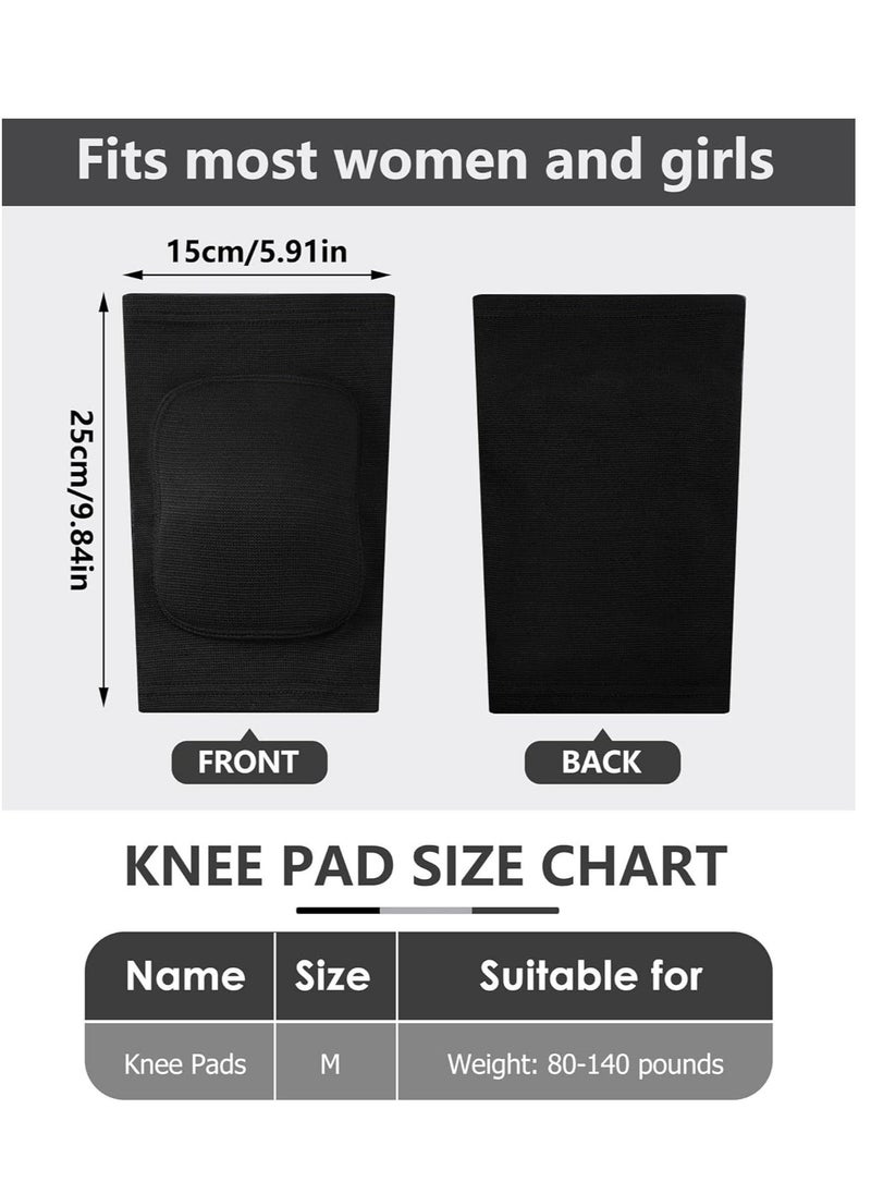 3 Pairs Dance Knee Pad Volleyball Knee Pads, with Sponge Knee Protector Guards, for Adult Kids Sports Dance Football Gym Skating Yoga Pole Floor Dance Non-slip Elastic Padded Knee Brace Support