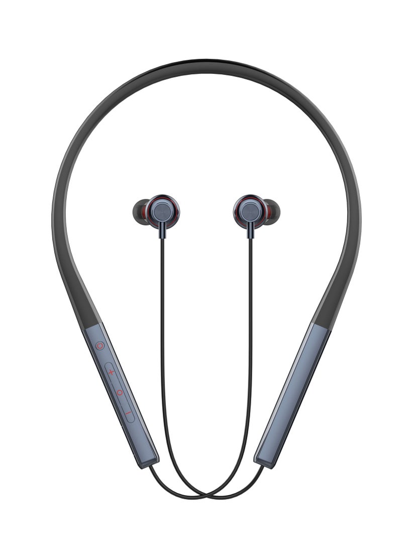 Wireless Bluetooth 5.3 in-Ear Neckband Earphones with Mic Grey