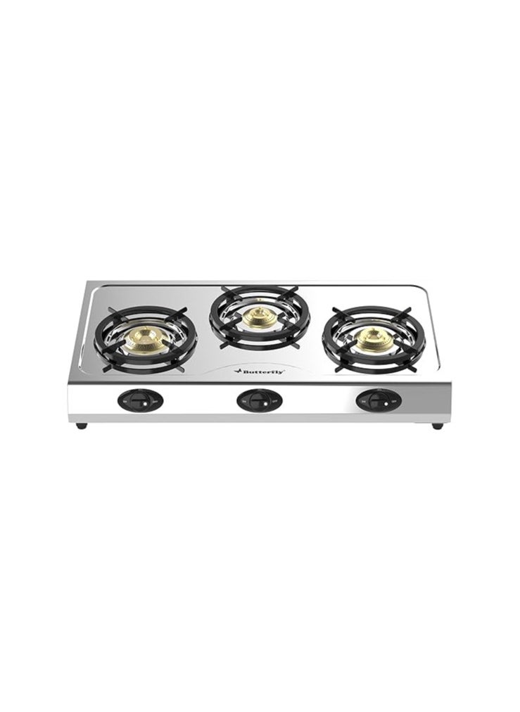 Butterfly Bolt Shakti 3B Stainless Steel Lpg Gas Stove | Saves 1 Gas Cylinder | India’s First BEE 2 Star Rated Gas Stove | Jumbo Burner | High Thermal Efficiency