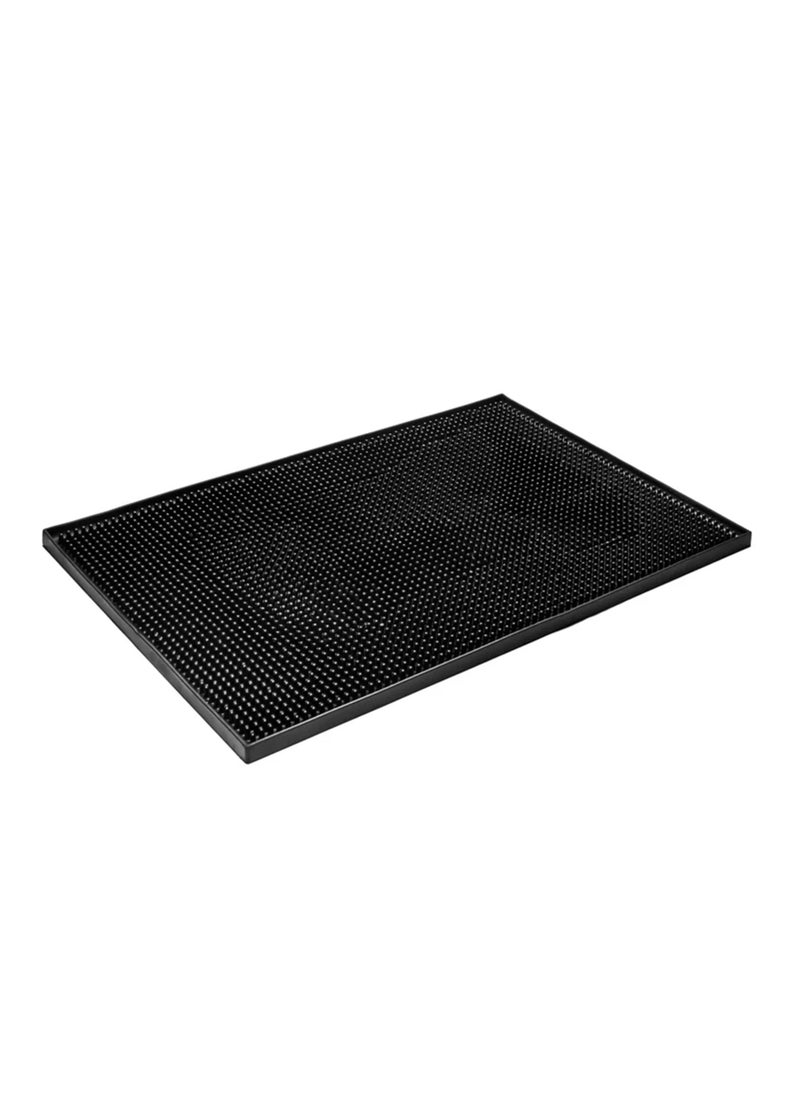 Non-slip bar service mat, leak-proof cup bases for the bar and kitchen, black