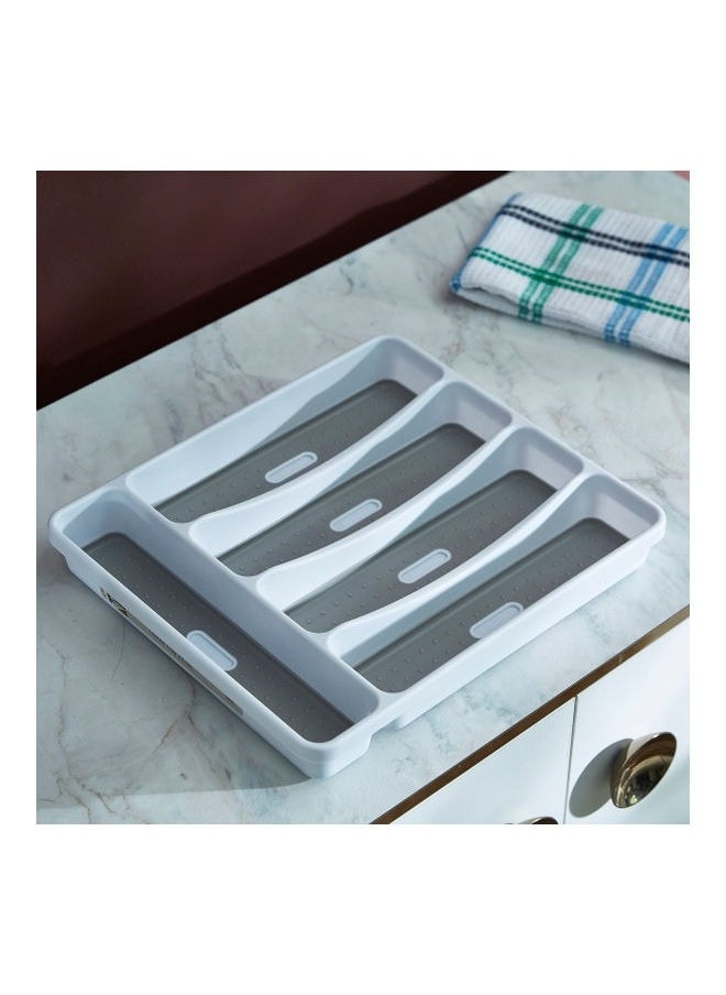 Plastic Cutlery silverware Tray for Drawer, Utensil Flatware Tableware Organizer for Kitchen, Fits Standard Drawer