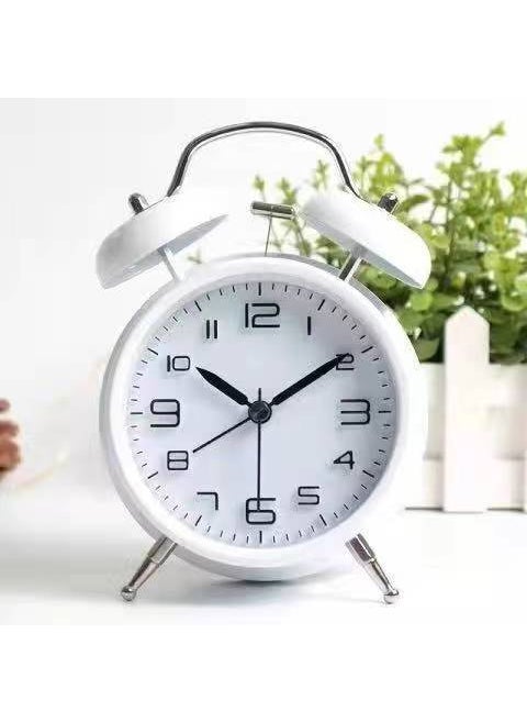 Creative Silent Bedside Alarm Clock for Kids 3304T White large