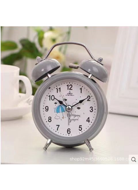 Creative Silent Bedside Alarm Clock for Kids 8819 Gray small size