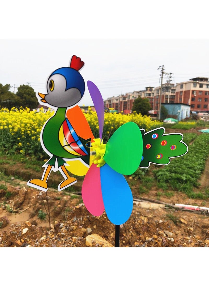 New three-dimensional cartoon animal windmill Zodiac windmill plastic animal windmill childrens activities childrens toys wholesaleTail Windmill (Peacock) Tail Windmill (Peacock)