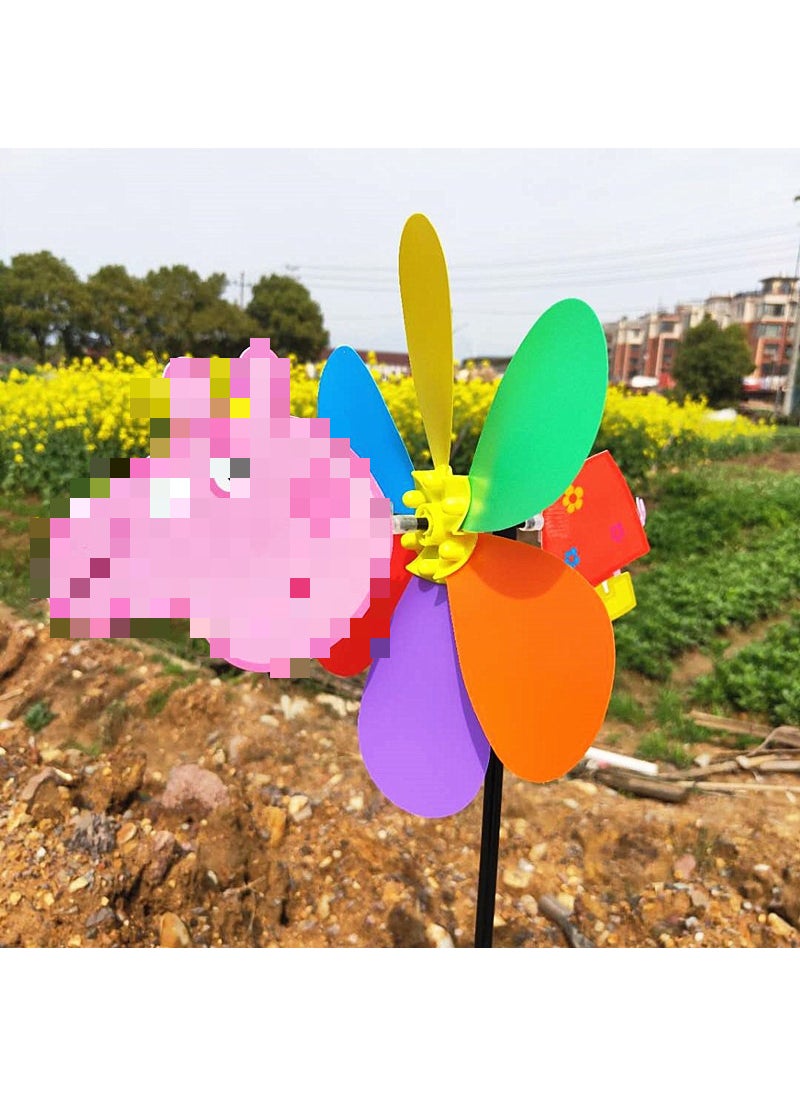 New three-dimensional cartoon animal windmill Zodiac windmill plastic animal windmill childrens activities childrens toys wholesaleTail Windmill (Piggy) Tail Windmill (Piggy)