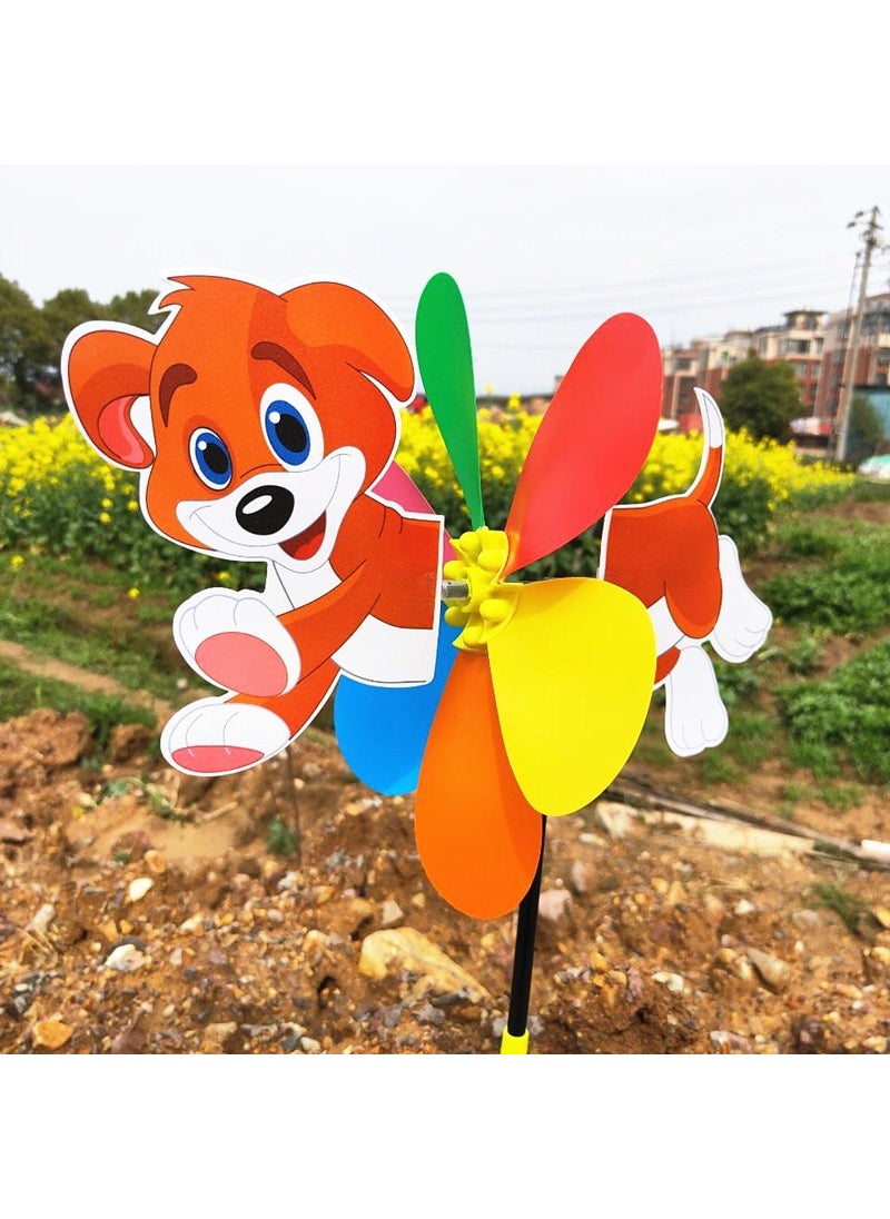 New three-dimensional cartoon animal windmill Zodiac windmill plastic animal windmill childrens activities childrens toys wholesaleTail Windmill (Puppy) Tail Windmill (Puppy)