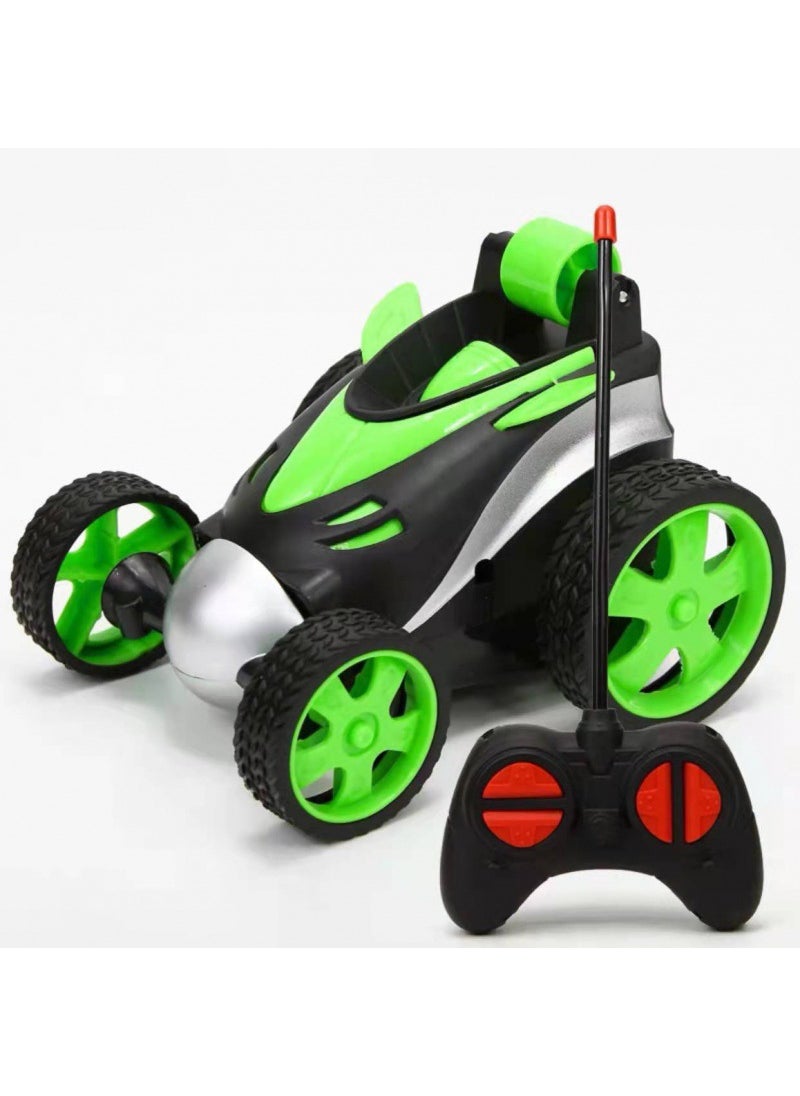 Double-sided Stunt RC Car Kids RechargeableGreen battery version [self-provided battery]] Green battery version [self-provided battery]]