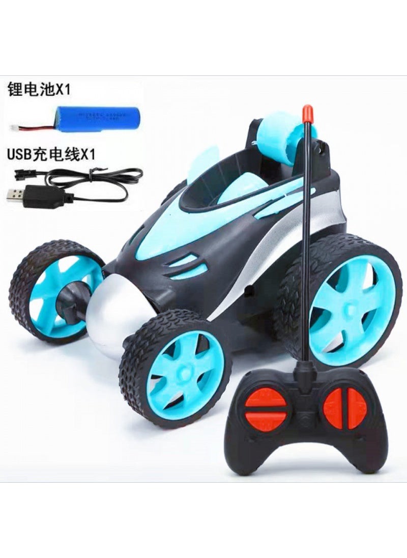 Double-sided Stunt RC Car Kids RechargeableBlue charging version [with charger]] Blue charging version [with charger]]