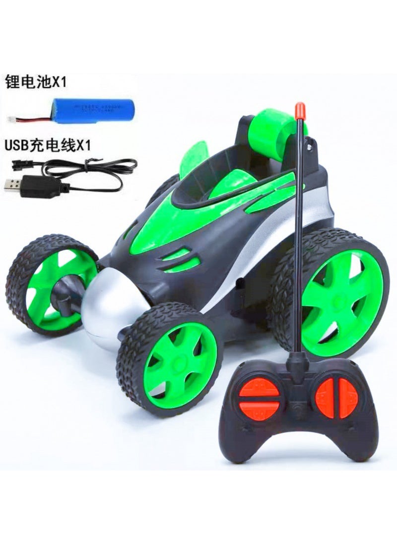 Double-sided Stunt RC Car Kids RechargeableGreen charging version [with charger]] Green charging version [with charger]]