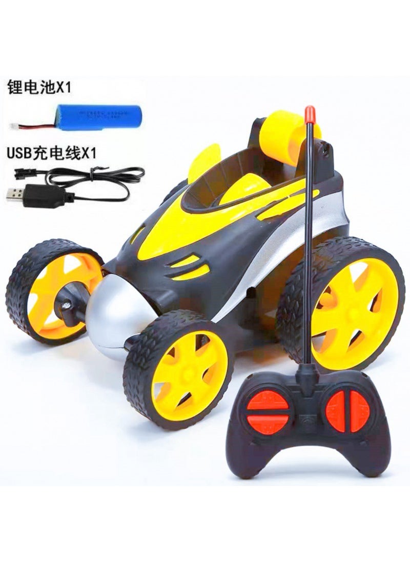 Double-sided Stunt RC Car Kids RechargeableYellow charging version [with charger]] Yellow charging version [with charger]]