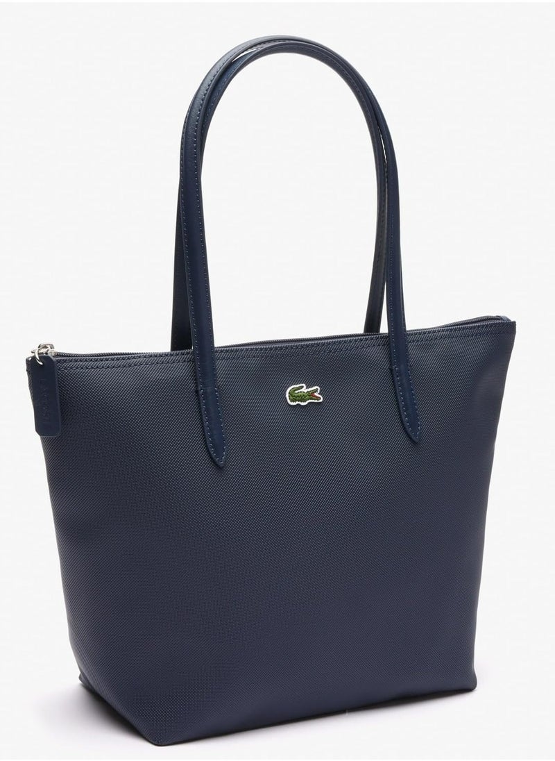 Lacoste Tote Bags for Women Medium, Navy Women's Shoulder Bags, Lacoste Handbag