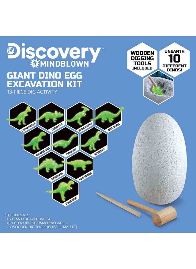 Mindblown Gaint Dino Egg Excavation Kit (13 Pieces)