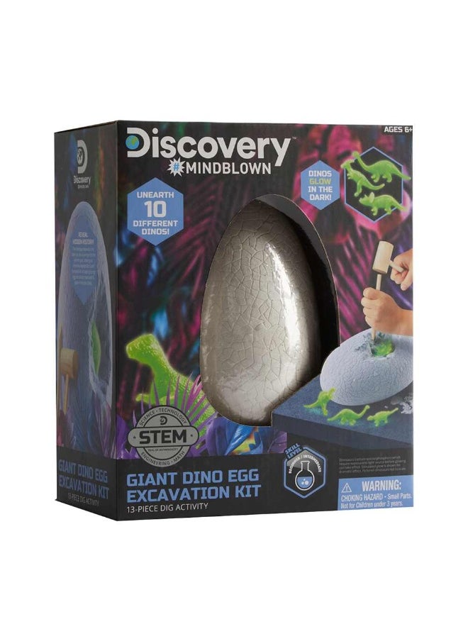 Mindblown Gaint Dino Egg Excavation Kit (13 Pieces)