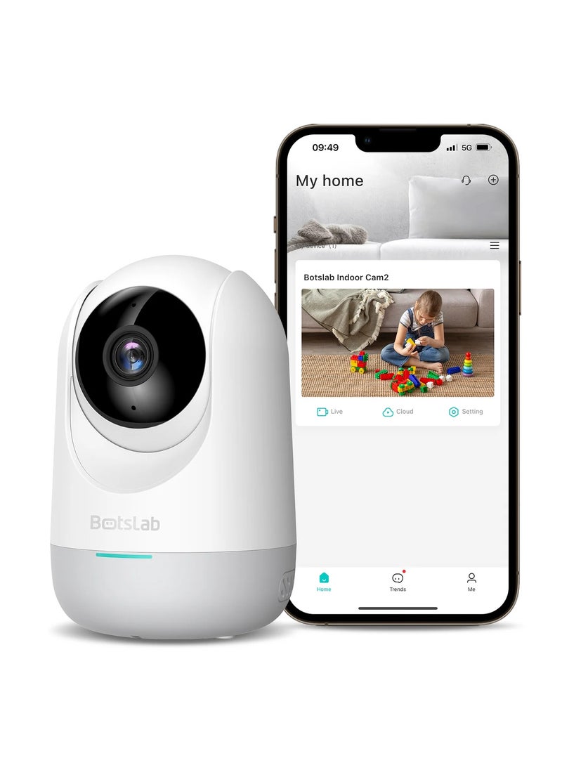 Indoor Cam2 C211 360° Security Camera - 2K 3MP HD, AI Human Detection, Two-Way Audio, HD Night Vision, Alexa & Google Assistant Compatible