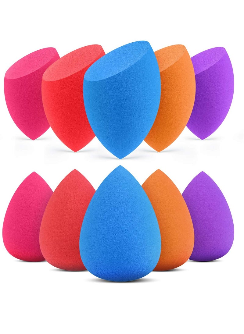 InnoGear Makeup Sponge, 10 Pcs Makeup Sponges Blender Set Beauty Cosmetic Foundation Blending Applicator Puff, Flawless for Liquid Cream Powder (Multi colored)