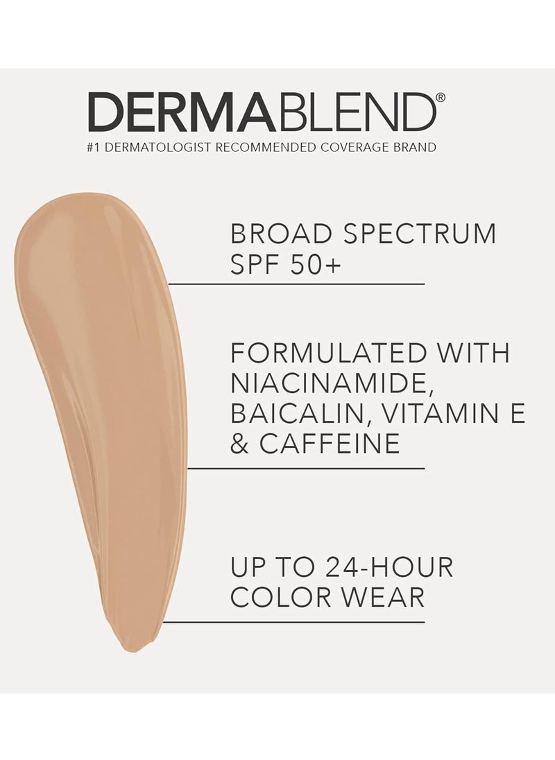 Dermablend Continuous Correction Tone-Evening CC Cream Foundation SPF 50+, Full Coverage Foundation Makeup & Color Corrector, Oil-Free
