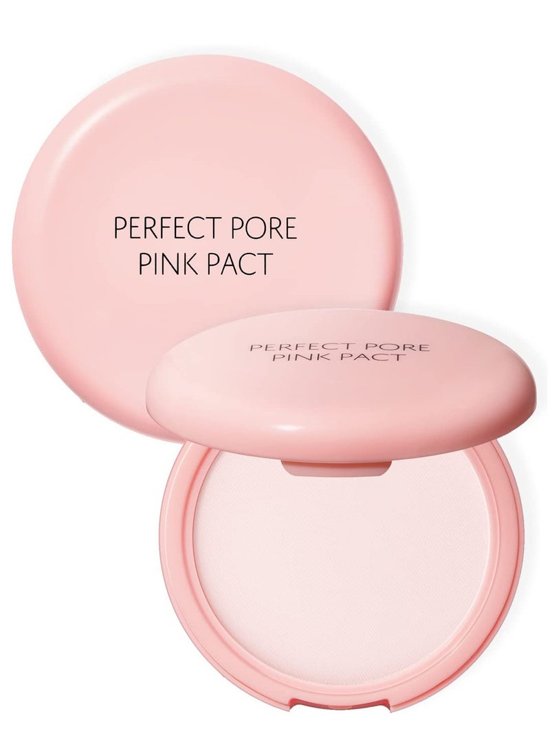 THESAEM Saemmul Perfect Pore Pink Pact - Makeup Finishing Pressed Powder for Sebum Control and Pore Minimization, Soothes Sensitive Skin with Calamine, Setting Powder, Clumps Free 12g