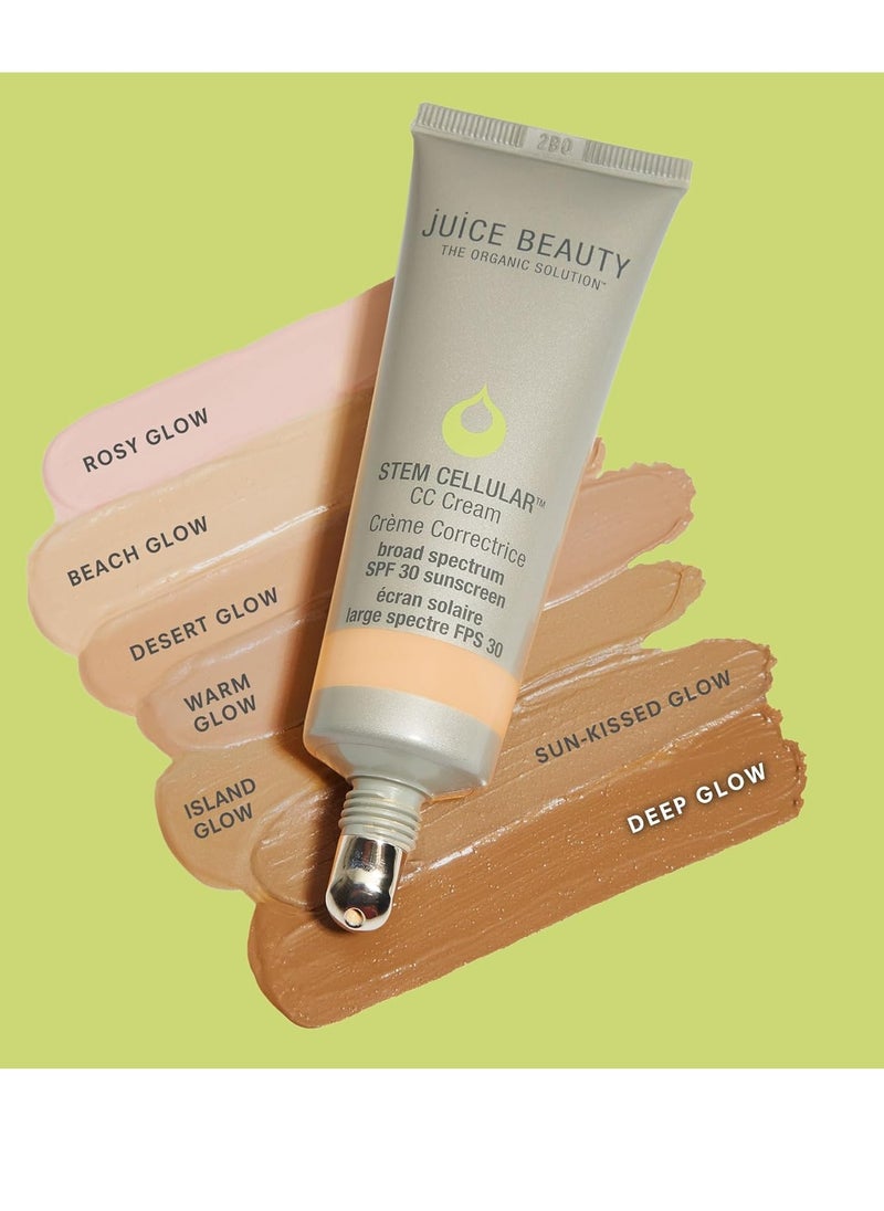 Juice Beauty Stem Cellular CC Cream with Zinc SPF 30, Color-Correcting Face Moisturizer, 1.7 Fl Oz