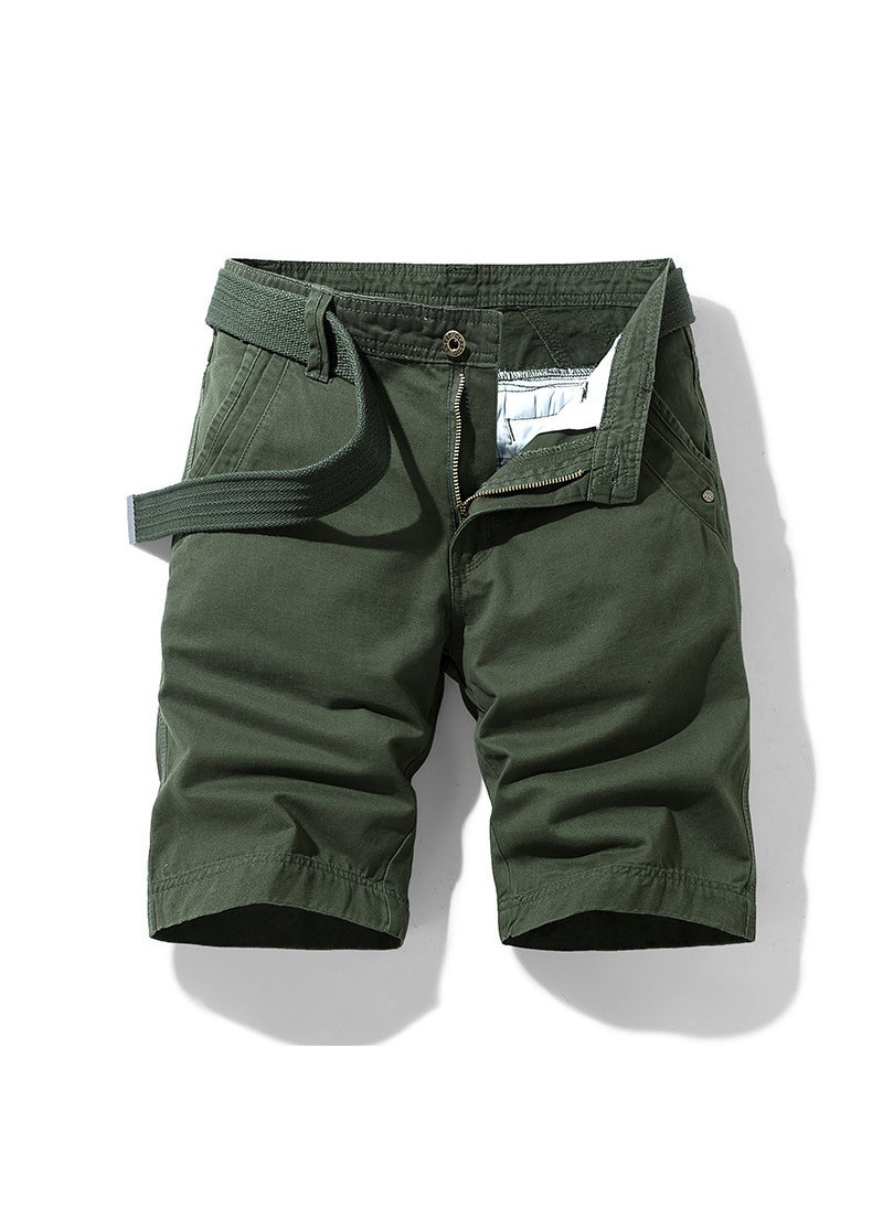 Mens Loose-Fit Cargo Shorts for Beach Tennis Basketball Khaki