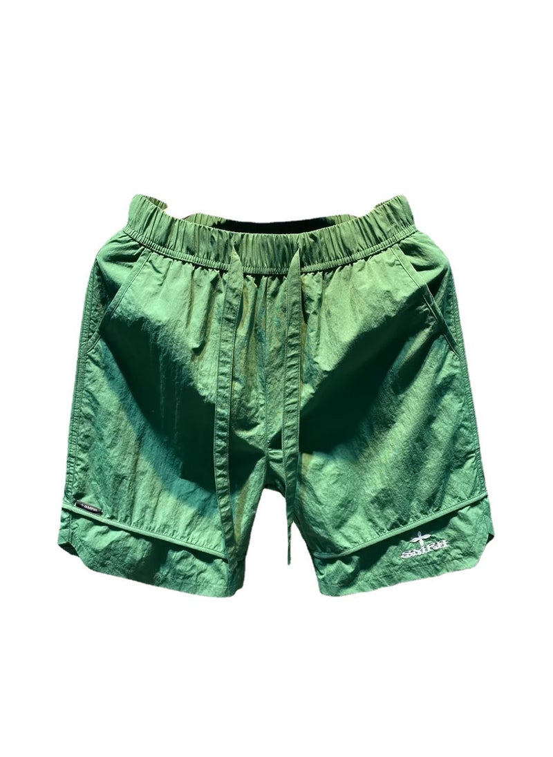 Summer Embroidered Cross Shorts for Men Black