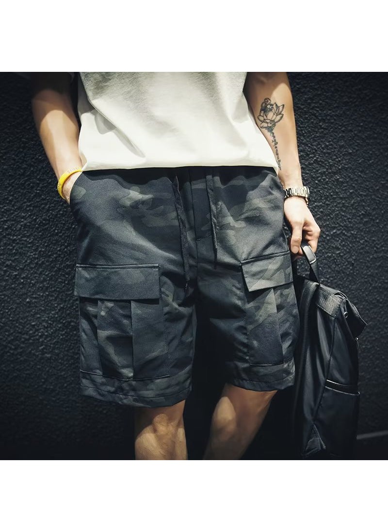 2023 Summer Camo Cargo Shorts Men Casual Loose Multi-Pocket 192 fans color