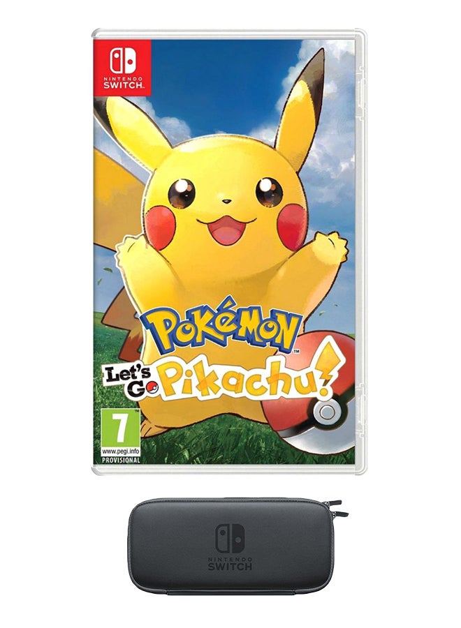 Pokemon: Let's Go Pikachu-Nintendo Switch-Carry Case Plus Screen Protector - role_playing - nintendo_switch