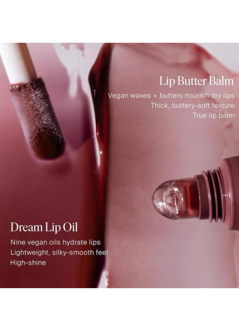 Dream Lip Oil for Moisturizing Sheer Coverage, High-Shine Tint, and Deep Hydration - Rosewood Nights (4.5ml)