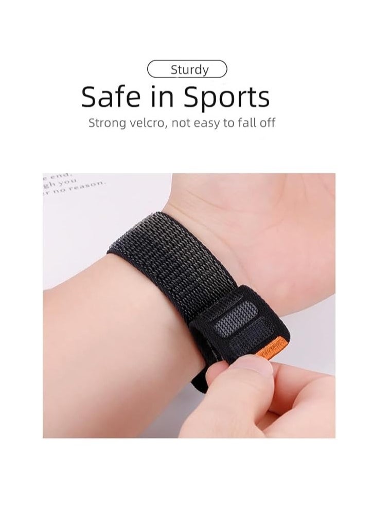 Apple Watch Strap 46mm 45mm 44mm 49mm Men  Braided Sport Loop Band for IWatch Series 10 9 8 7 6 5 4 3/SE 2/Ultra 2  Breatheable Nylon Fabric Velcro Strap Wine Red