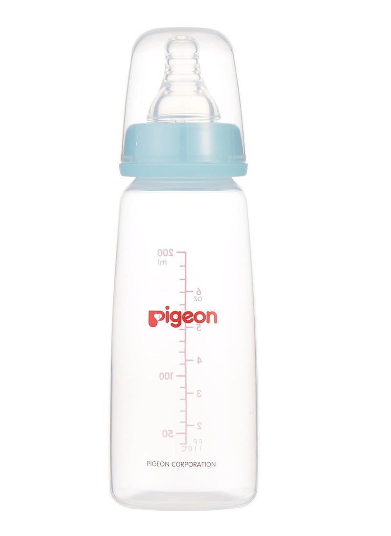 Slim Neck Plastic Bottle Clear Cup Ultra Soft Silicon Nipple Anti Colic BPA BSP Free Milk Baby Feeding Bottle 200ml