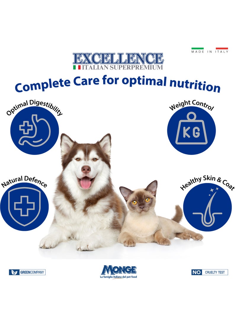 Special Dog Excellence by Monge | Adult Medium Dog Wet Food with Beef | Super Premium Complementary Wet Dog Food | Chunkies in Pouch - Pack of 24x100g